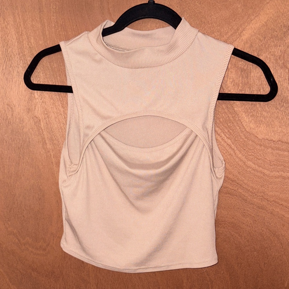 Sleeveless Tan Women's Top